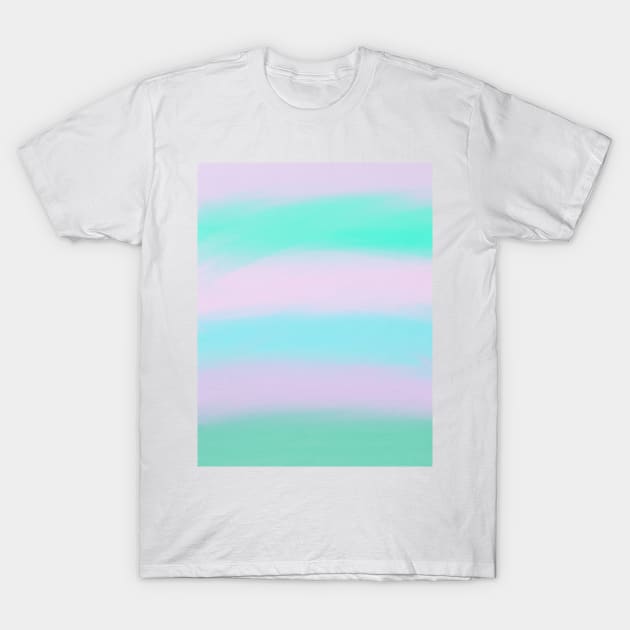 Water Color Pastel Rainbow StripE T-Shirt by Magically Megan 